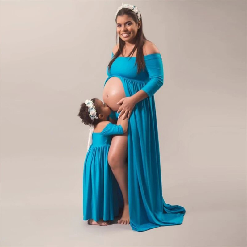 Trudničke haljine za fotografiranje Slatka odjeća mama i ja Ženske haljine za tuširanje za bebe Ženske haljine za trudnice 2022.