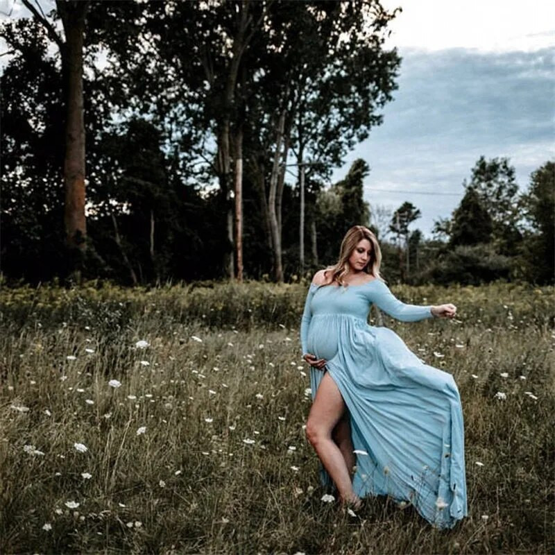 Trudničke haljine za fotografiranje Slatka odjeća mama i ja Ženske haljine za tuširanje za bebe Ženske haljine za trudnice 2022.