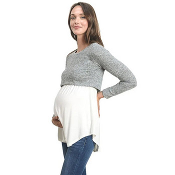 Μακρυμάνικα μπλουζάκια εγκυμοσύνης θηλασμού Ρούχα θηλασμού για έγκυες γυναίκες πουκάμισα για μπλουζάκια εγκυμοσύνης Ρούχα