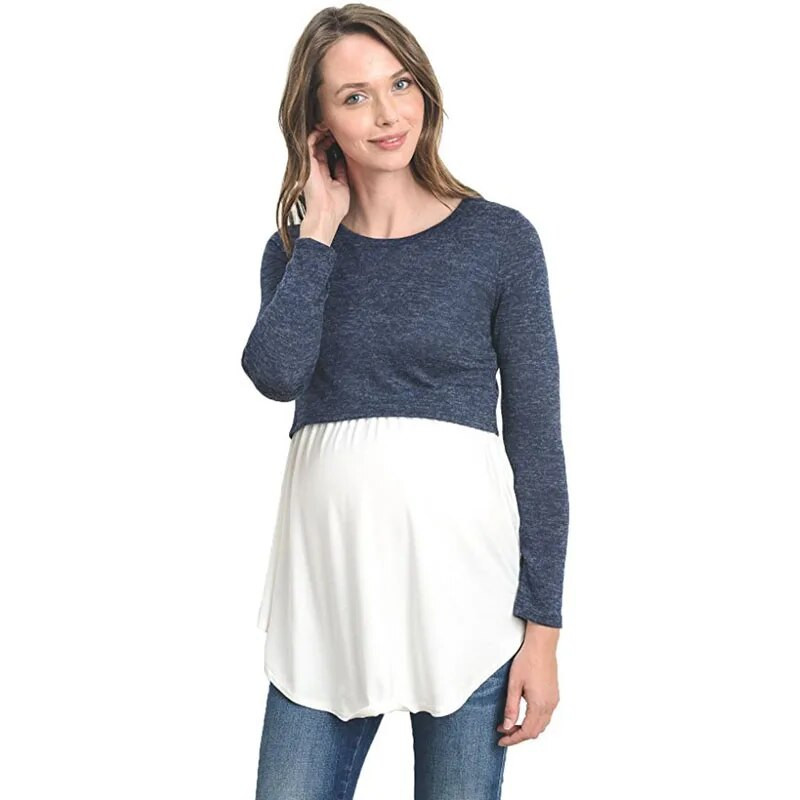 Majice za trudnice dugih rukava za dojenje Odjeća za trudnice za dojenje Majice za dojenje Majice za trudnice Odjeća za trudnice