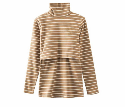 Naiste rinnahoidjatega pluus Rasedatele pikkade varrukatega triibulised imetamistopsid T-särk imetamiseks Raseda vabaaja talvepluusisärk