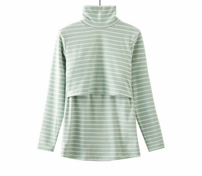 Naiste rinnahoidjatega pluus Rasedatele pikkade varrukatega triibulised imetamistopsid T-särk imetamiseks Raseda vabaaja talvepluusisärk