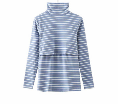 Naiste rinnahoidjatega pluus Rasedatele pikkade varrukatega triibulised imetamistopsid T-särk imetamiseks Raseda vabaaja talvepluusisärk