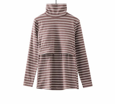 Naiste rinnahoidjatega pluus Rasedatele pikkade varrukatega triibulised imetamistopsid T-särk imetamiseks Raseda vabaaja talvepluusisärk