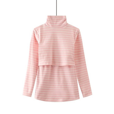 Naiste rinnahoidjatega pluus Rasedatele pikkade varrukatega triibulised imetamistopsid T-särk imetamiseks Raseda vabaaja talvepluusisärk