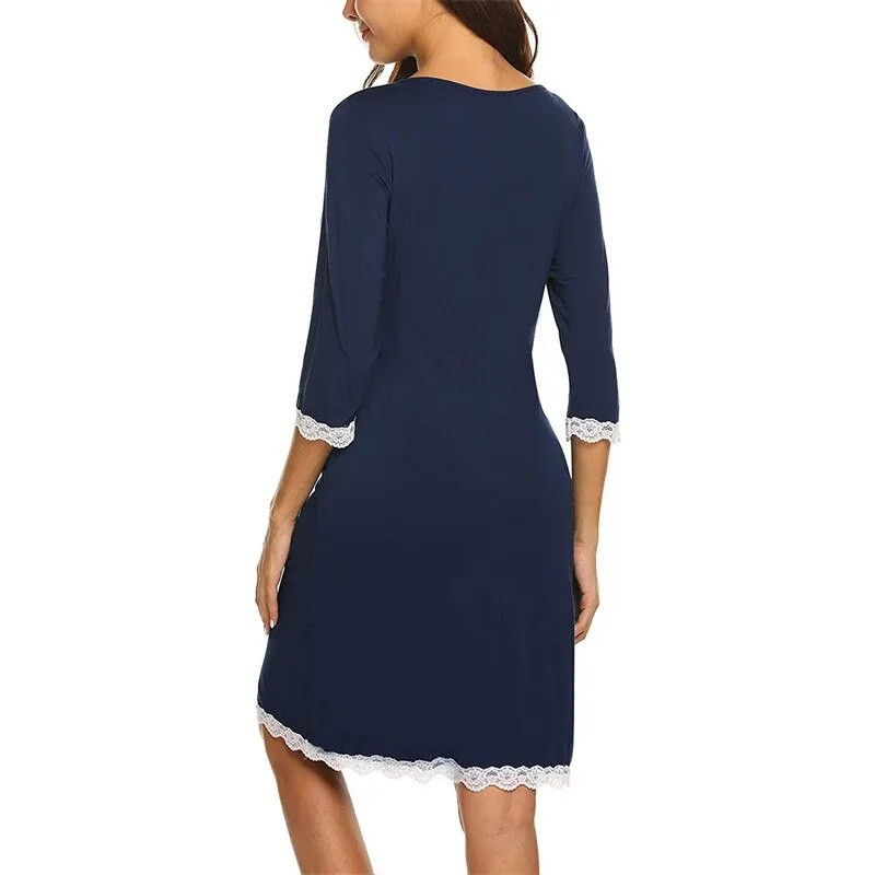 Kismama pizsama Kórházi hálóinghez Terhes nők Szoptató Hálóruha Csipkés Hálóruha Terhesség Kismama hosszú ujjú ruhák