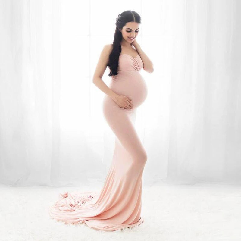 Trudničke haljine bez rukava s niskim prsima za fotografiranje Rekviziti za trudničke fotografije Maxi haljine za trudnice Odjeća