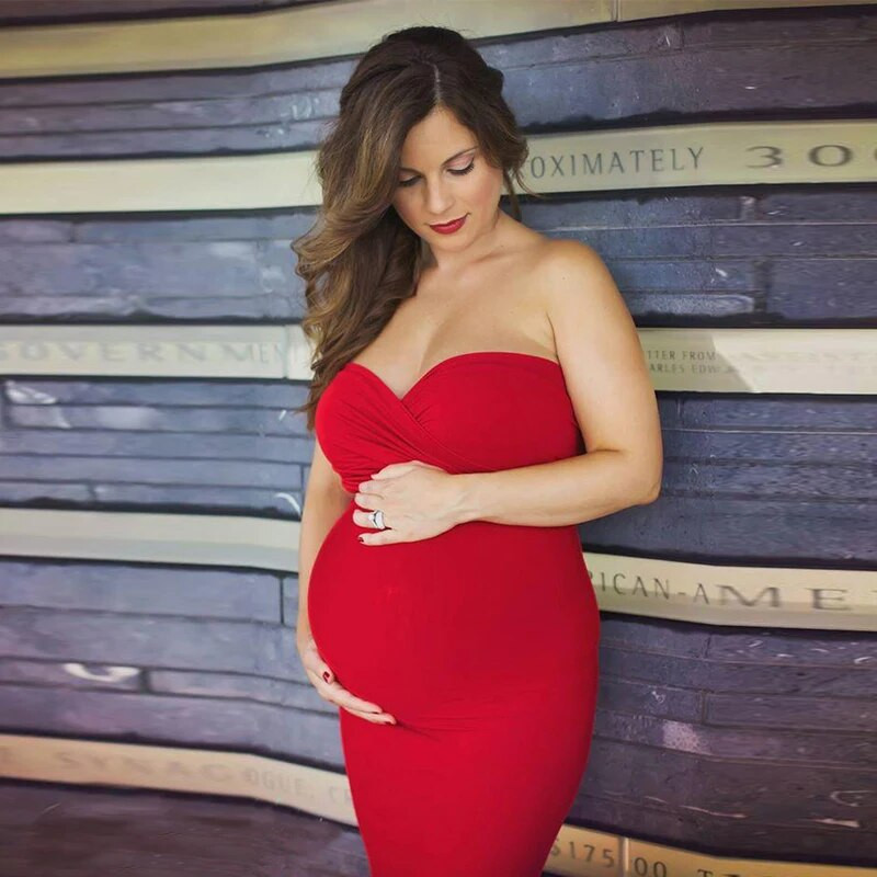 Trudničke haljine bez rukava s niskim prsima za fotografiranje Rekviziti za trudničke fotografije Maxi haljine za trudnice Odjeća