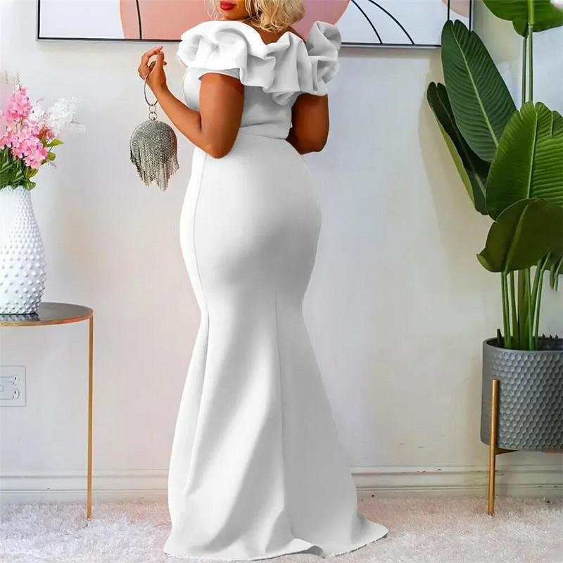 Ruffles Bodycon kismama fotózási ruha, hosszú, rugalmas sellő baba zuhany ruha terhes nőknek terhességi fotózás ruha