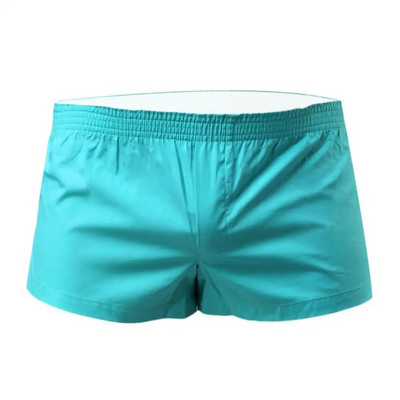 Férfi egyszínű nyári sport tornaterem rugalmas derék rövidnadrág strand úszónadrág