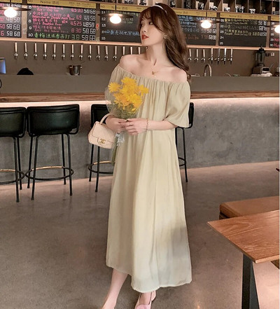 Ljetna odjeća za trudnice Haljine kratkih rukava Vanjska odjeća Jednobojna Elegantna haljina za trudnice Slatka odjeća za trudnice