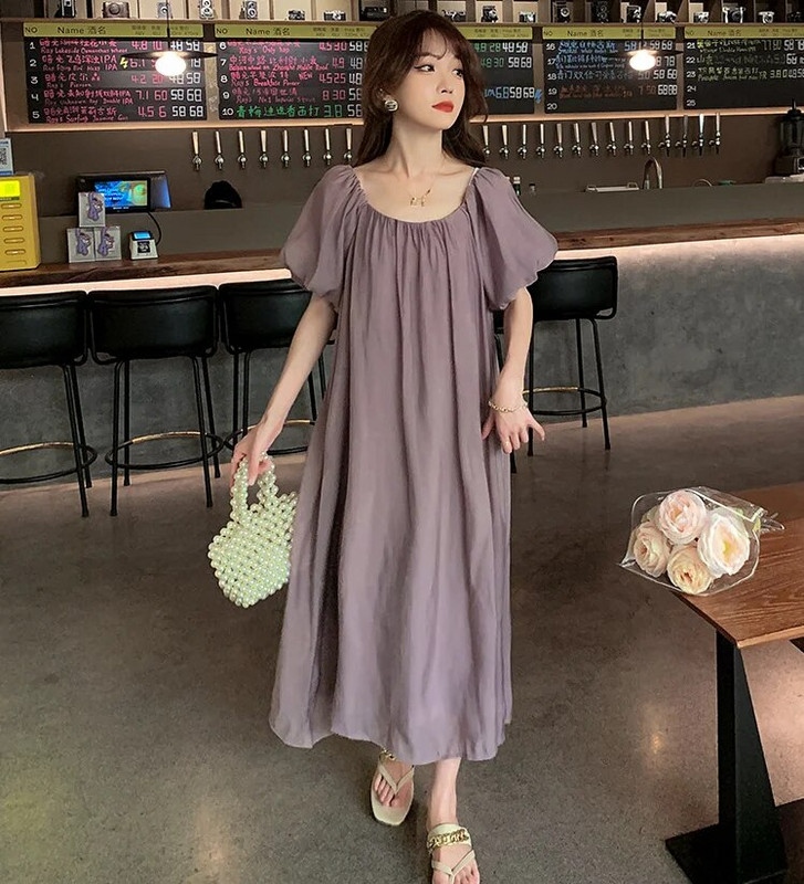 Ljetna odjeća za trudnice Haljine kratkih rukava Vanjska odjeća Jednobojna Elegantna haljina za trudnice Slatka odjeća za trudnice