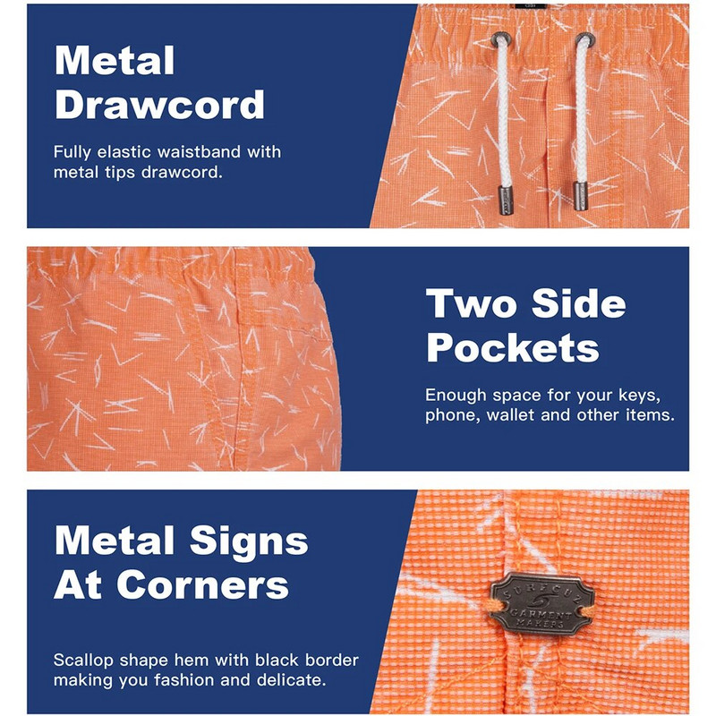 SURFCUZ Muški brzo sušeći kupaći kostimi Modni kupaći kostimi Gaće za plažu Muški kupaći kostimi za trčanje Sportovi za surfanje