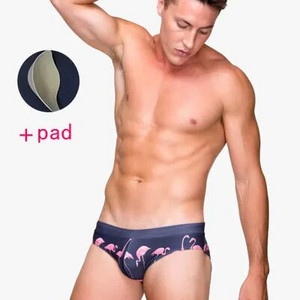 Kupaći kostim s printom ružičastog flaminga 2023. Muški kupaći kostim Seksi Push Up Pad Muške kratke hlače za kupanje Ljetna plaža zwembroek heren  kupaći kostim