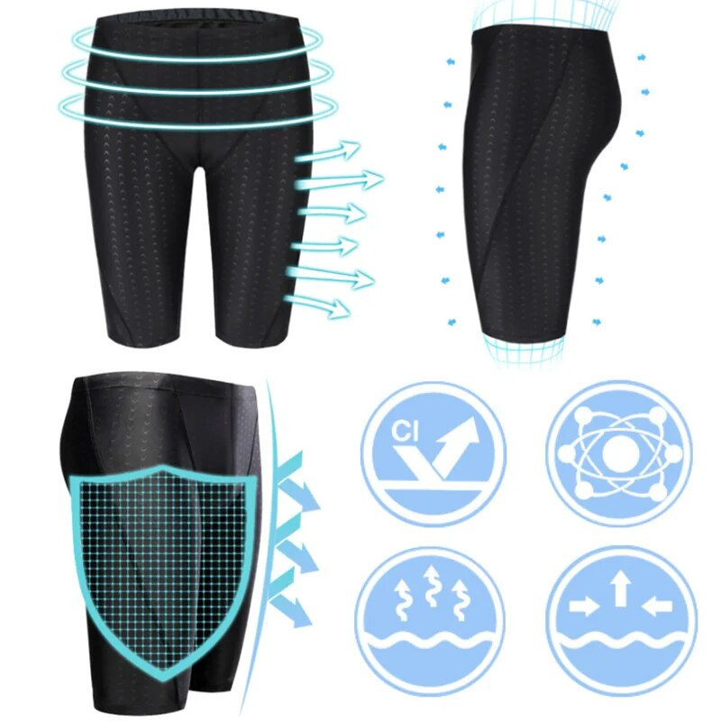 Férfi úszónadrág vízálló verseny úszófelszerelés úszósapkával Fürdőruha félnadrág férfi nyári nadrágok úszósapka nadrág