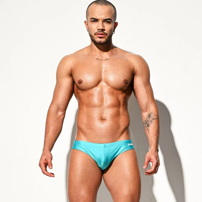 Jednobojni muški kratki kupaći kostim koji se brzo suši, muški seksi kupaći gaćice za treniranje, kratke hlače, prozračna odjeća za plažu za surfanje