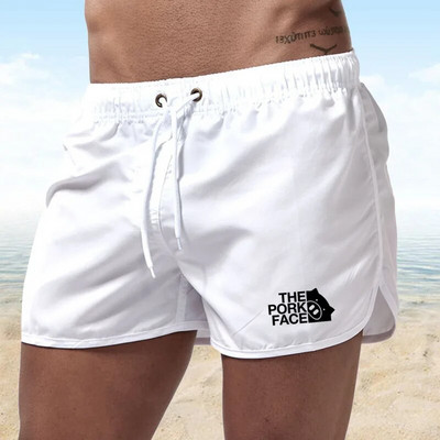 THE PORK FACE Vīriešu vasaras šorti Pludmales bikses Vīriešu šorti Ātri sausi sērfošanas peldēšanas apģērbi piejūras niršanas pārim vīriešu modeļi
