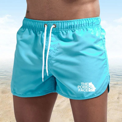 THE PORK FACE Vīriešu vasaras šorti Pludmales bikses Vīriešu šorti Ātri sausi sērfošanas peldēšanas apģērbi piejūras niršanas pārim vīriešu modeļi