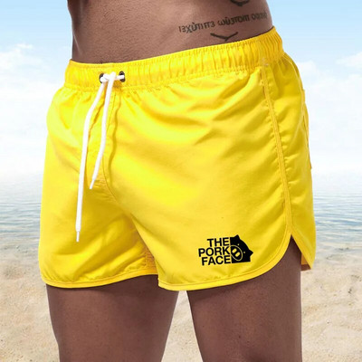 THE PORK FACE Vīriešu vasaras šorti Pludmales bikses Vīriešu šorti Ātri sausi sērfošanas peldēšanas apģērbi piejūras niršanas pārim vīriešu modeļi