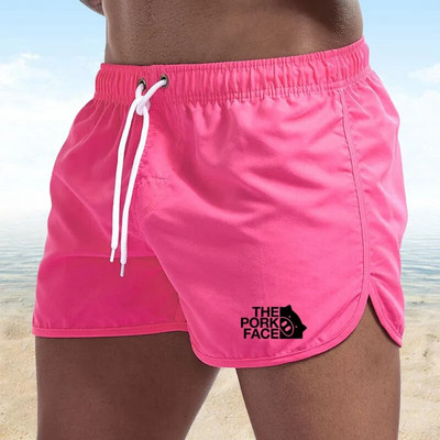 THE PORK FACE Vīriešu vasaras šorti Pludmales bikses Vīriešu šorti Ātri sausi sērfošanas peldēšanas apģērbi piejūras niršanas pārim vīriešu modeļi