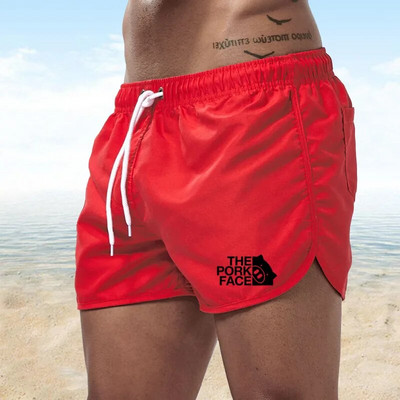 THE PORK FACE Vīriešu vasaras šorti Pludmales bikses Vīriešu šorti Ātri sausi sērfošanas peldēšanas apģērbi piejūras niršanas pārim vīriešu modeļi