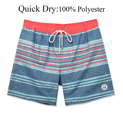 SURFCUZ Muške kratke hlače za kupanje na pruge Brzo sušeće kratke hlače za plažu s mrežastom postavom Ljetni muški kupaći kostimi Kupaće gaće za muškarce