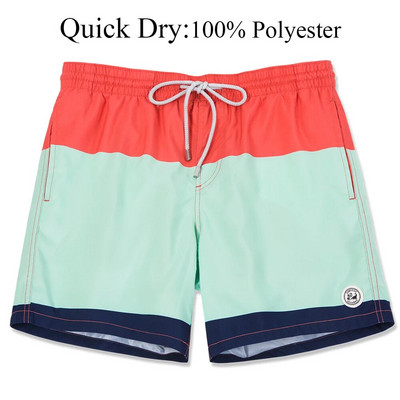 SURFCUZ Muške kratke hlače za kupanje na pruge Brzo sušeće kratke hlače za plažu s mrežastom postavom Ljetni muški kupaći kostimi Kupaće gaće za muškarce