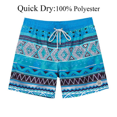 SURFCUZ Muške kratke hlače za kupanje na pruge Brzo sušeće kratke hlače za plažu s mrežastom postavom Ljetni muški kupaći kostimi Kupaće gaće za muškarce