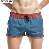 SEOBEAN zīmola vīriešu pludmales šorti, elpojoši ātri žūstoši neilona auduma dēļa šorti vīriešu peldbikses šorti