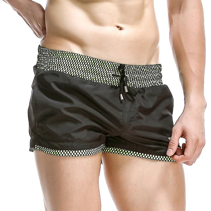 SEOBEAN zīmola vīriešu pludmales šorti, elpojoši ātri žūstoši neilona auduma dēļa šorti vīriešu peldbikses šorti