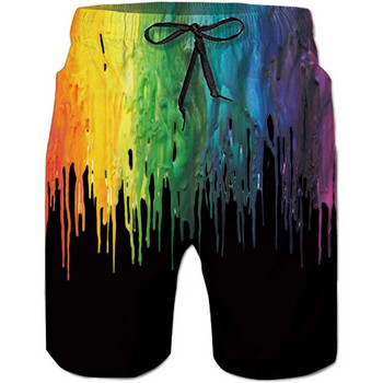 Плажни къси панталони Бански Tropical 2023 Summer Casual Мъжки бански панталони 3D Print Board Shorts Cool Ice Shorts ropa hombre Pants