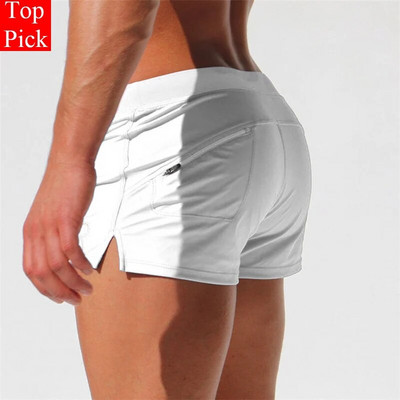 TOPPICK Ανδρικά μπλουζάκια μαγιό τσέπης Ανδρικά σέξι ανδρικά μαγιό Αθλητικά σορτς κολύμβησης Ανδρικά σλιπ Zwembroek Heren