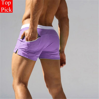 TOPPICK Ανδρικά μπλουζάκια μαγιό τσέπης Ανδρικά σέξι ανδρικά μαγιό Αθλητικά σορτς κολύμβησης Ανδρικά σλιπ Zwembroek Heren