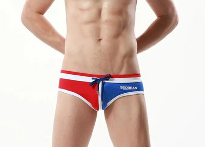 Besplatna dostava muške robne marke kupaće gaćice kupaći kostimi kratke gaćice bokserice patchwork boje niskog struka Ljeto Muško kupanje na plaži