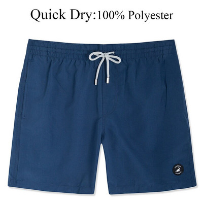 SURFCUZ Muške jednobojne kratke hlače za plivanje koje se brzo suše, kratke hlače za plažu s džepovima i mrežastom podstavom, muške ljetne kupaće gaće za surfanje