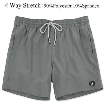 SURFCUZ Muške jednobojne kratke hlače za plivanje koje se brzo suše, kratke hlače za plažu s džepovima i mrežastom podstavom, muške ljetne kupaće gaće za surfanje