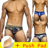 Seksi kupaći kostimi, muške gaćice s podloškom za guranje, kupaći kostim veće veličine, vodootporne kupaće gaće za kupanje, kratke kupaće hlače Sunga badpak 2019 novo