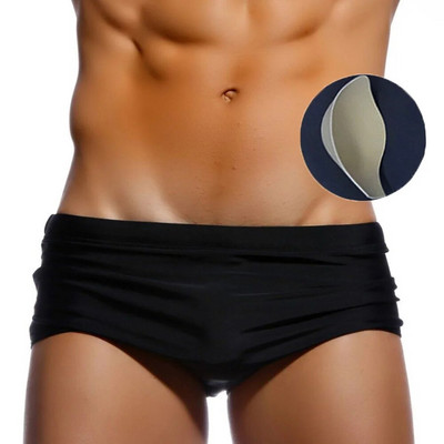 Costum de baie Bărbat înot cu căptușit, negru, uni, pantaloni scurți de vară pentru bărbați, trunchi de baie, pentru bărbați, sexy, pentru plajă, 14 stiluri