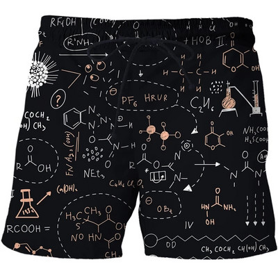 Ljetni kupaći kostim Muške kratke hlače za plažu Muški brzosušeći kupaći kostimi Hlače za plažu matematička formula Kratke hlače Plivanje Kratke hlače za dasku za surfanje