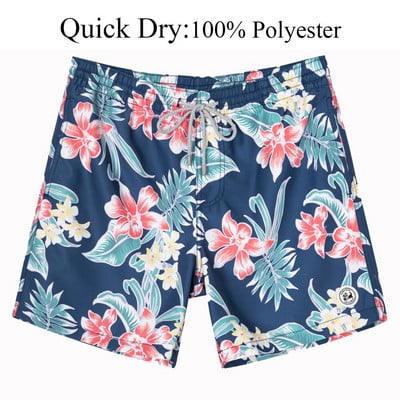 SURFCUZ Muške kratke hlače za kupanje s mrežastom podstavom Havajski stil Muške kratke hlače za plažu Brzo sušeći kupaći kostimi Plivaće hlače za muškarce