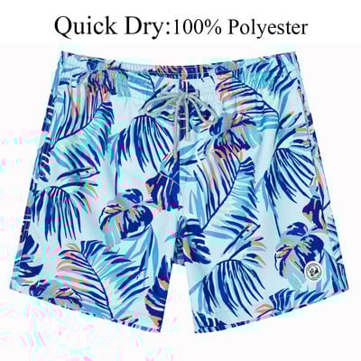 SURFCUZ Muške kratke hlače za kupanje s mrežastom podstavom Havajski stil Muške kratke hlače za plažu Brzo sušeći kupaći kostimi Plivaće hlače za muškarce
