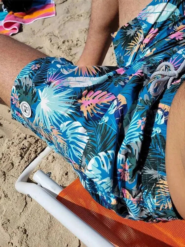 SURFCUZ Muške kratke hlače za kupanje s mrežastom podstavom Havajski stil Muške kratke hlače za plažu Brzo sušeći kupaći kostimi Plivaće hlače za muškarce