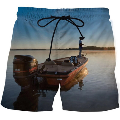 Férfi/női horgászat Beach shorts HD trópusi halak 3D nyomtatott úszósport nadrág szörf rövidnadrág férfi edzőterem szörfdeszka fürdőruha