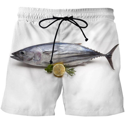 Férfi/női horgászat Beach shorts HD trópusi halak 3D nyomtatott úszósport nadrág szörf rövidnadrág férfi edzőterem szörfdeszka fürdőruha
