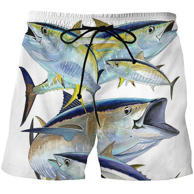 Férfi/női horgászat Beach shorts HD trópusi halak 3D nyomtatott úszósport nadrág szörf rövidnadrág férfi edzőterem szörfdeszka fürdőruha