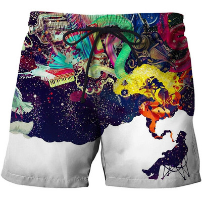 Férfi/női horgászat Beach shorts HD trópusi halak 3D nyomtatott úszósport nadrág szörf rövidnadrág férfi edzőterem szörfdeszka fürdőruha