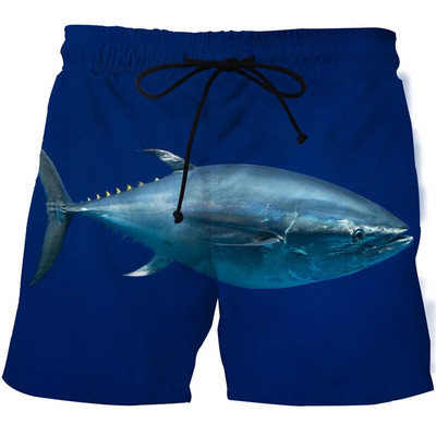 Férfi/női horgászat Beach shorts HD trópusi halak 3D nyomtatott úszósport nadrág szörf rövidnadrág férfi edzőterem szörfdeszka fürdőruha