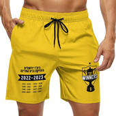 Israel FCBJ Jerusalem Vyriški šortai plaukimo bagažinės paplūdimio kelnaitės Greitai džiūstantys šortai raišteliu elastiniu juosmeniu su kišenėmis