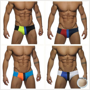 HIBUBBLE 17 Styles Swimwear Men Brief With Push Pad Секси бански костюм Водоустойчиви бански гащета за къпане Swim Shorts Sunga Hot