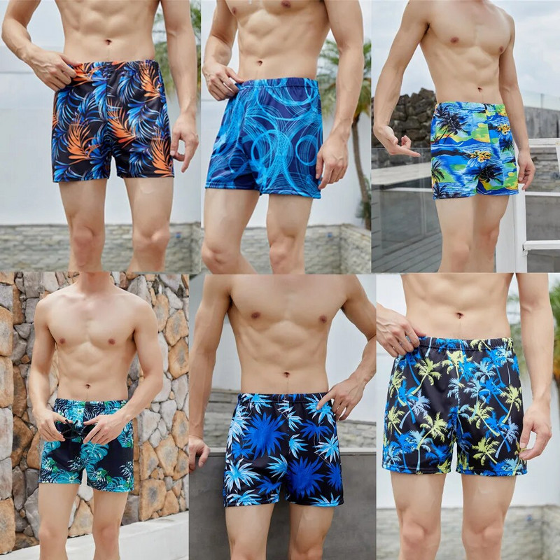 Dideli šortai Paplūdimio kelnės suaugusiems Maudymosi kelnaitės Vyriškos skaitmeninės spausdintos maudymosi lagaminai Didelis plokščias kampas, kad būtų išvengta gėdos